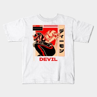 DEVIL ANIME GIRL Kids T-Shirt